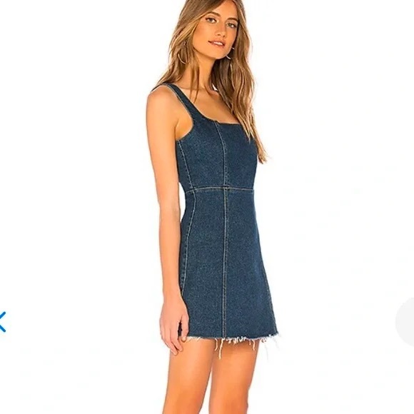 Lovers + Friends Ellis Denim Mini Dress Medium - Picture 3 of 5